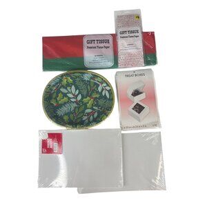 Holiday Party Supply Bundle Festive Packaging Boxes Plates New